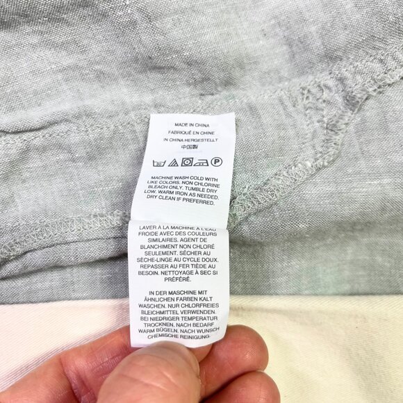 J.Crew Men's S Dock Short in Baird McNutt Irish Linen Pull-On Grey - Picture 9 of 10